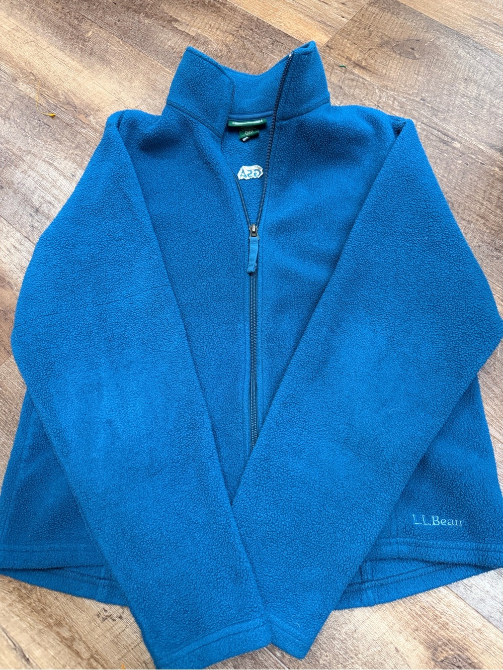 L.L. Bean woman’s Teal Blue Full-Zip Fleece Jacket size medium